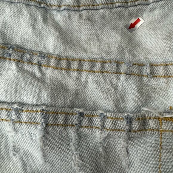 Carmar Emilia High Waist Distressed Light Blue Washed Cropped Jeans Size 28 - Picture 8 of 13